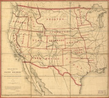 railroad transcontinental map maps history pacific gadsden purchase routes congress old route today hurried warren compilation appended indicating surveys central